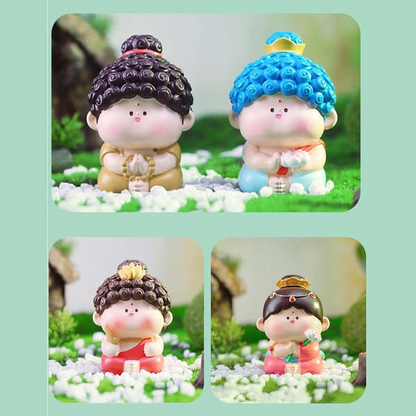 8x Adorable Cake Topper Figures – Unique Decorations: Cartoon Statues and Mini Models