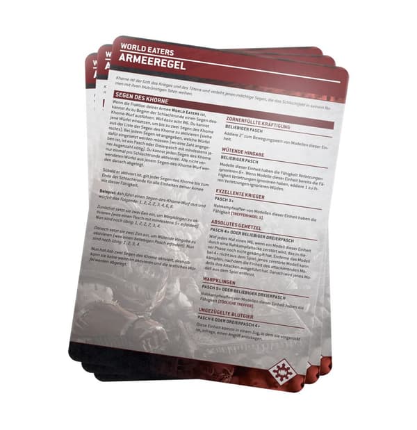 Warhammer 40000-indexkort: World Eaters, Games Workshop
