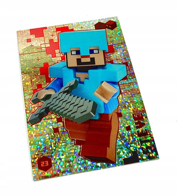 LEGO MINECRAFT CARD. SERIES 3 ON FIRE. NO. 23 STEVE