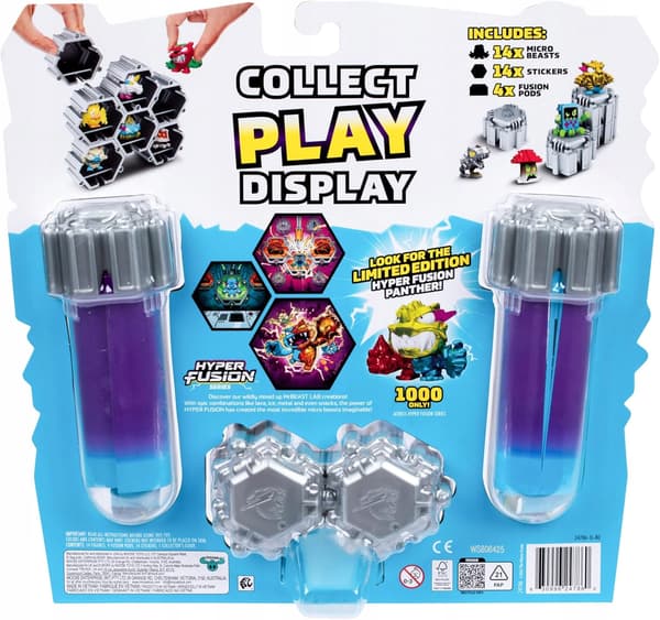Mr Beast Lab Swarms Mega Lab 1 Pack of 14 Micro Beasts Figures, 3 cm