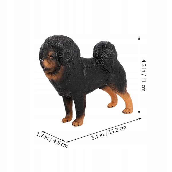 BLACK DECORATIVE PVC DOG MODEL – REALISTIC FIGURINE