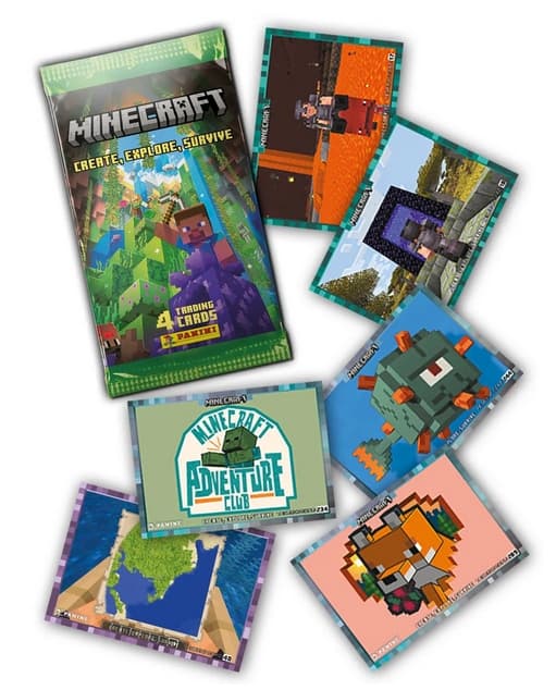 Minecraft Panini Create Explore Survive Value Pack Card Pack 24+2
