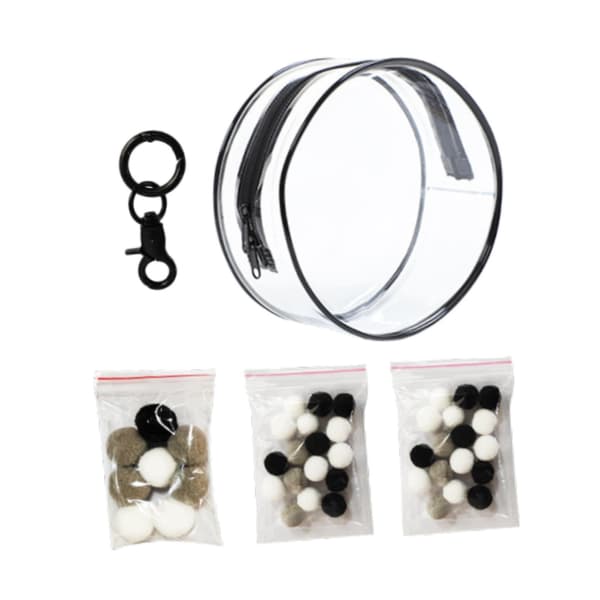 PVC Clear Doll Display Case – Tiny Doll Pouch – Black Doll Carry Bag