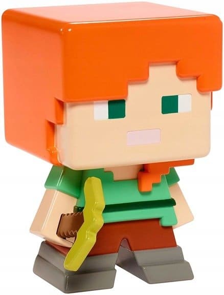 Minecraft Alex with a Golden Pickaxe, 10 cm