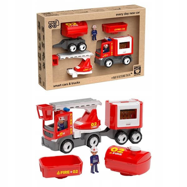 ECO MultiGO Fire Set – Firefighter figures with fire engines