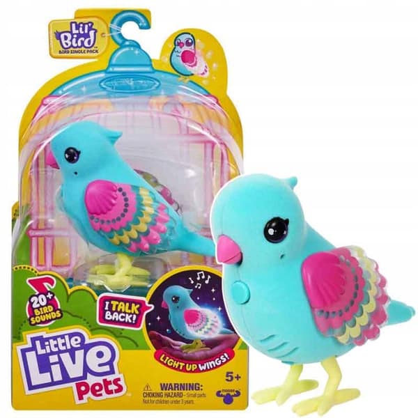Little Live Pets Blue Talking Bird that Glows