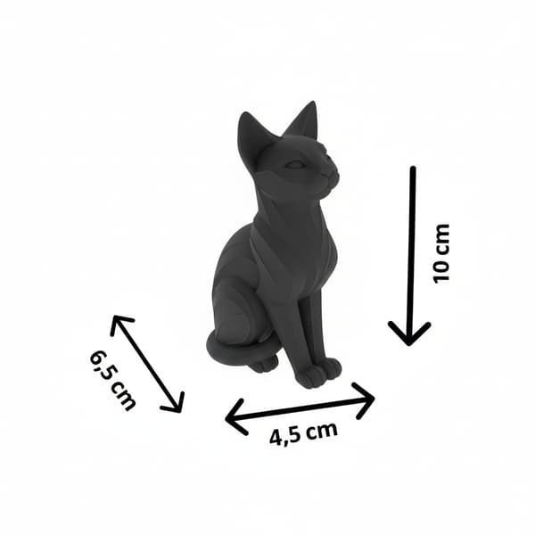 DECORATIVE FIGURINE: SITTING CAT – MODERN DECORATION – MANY COLOURS