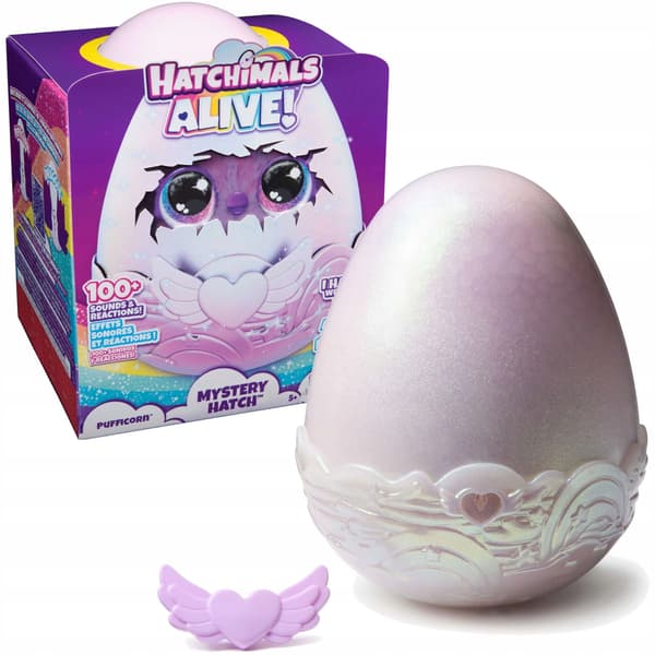 HATCHIMALS ALIVE! ALIVESH PUFFICORN MAGICAL SELF-HATCHING EGG 5+