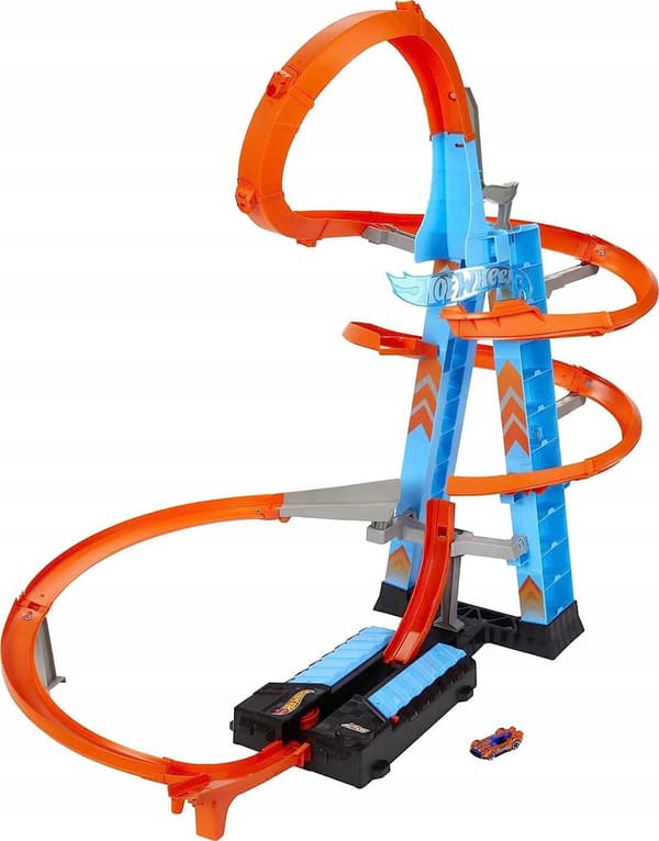HOT WHEELS SKY CRASHES TOWER GWT39 CAR BONUS PLAY SET