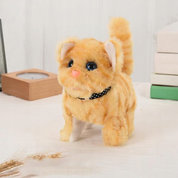 Soft electronic cat toy – Figures – Educational Simulation – battery-operated – yellow