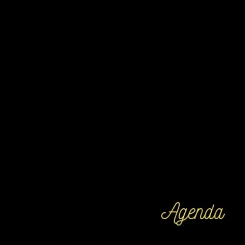 Notebook Diary Agenda Office Simple, black: 8.25 x 8.25 in, 120-page diary