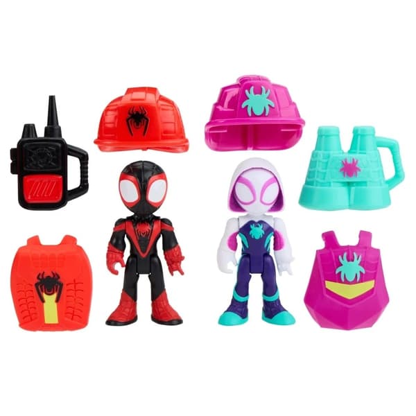 Miles Spin Morales and Ghost-Spider figurines - Spiday Disney set