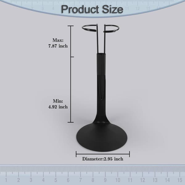1/6 Action figure display stand – Height-adjustable organiser – Black collection