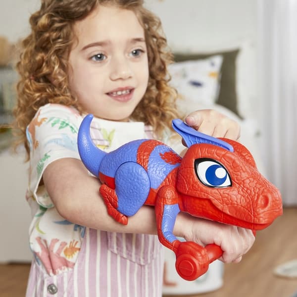 MARVEL Spidey and Friends Dino-Webs Launcher Spidey-Rex + Darts HASBRO