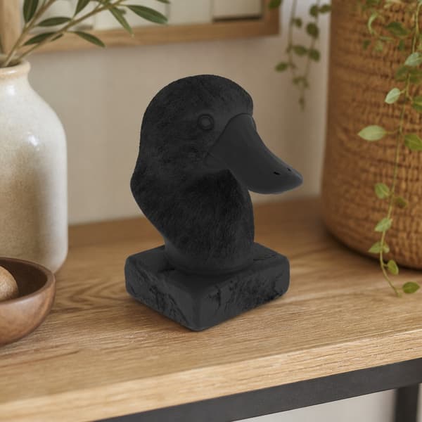 DECORATIVE FIGURINE: A BILLED BIRD BUST ON A BASE – MANY COLOURS