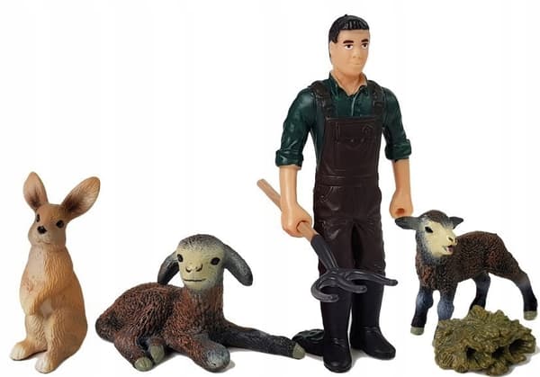 Farm, Pets and Farmer Figure Set