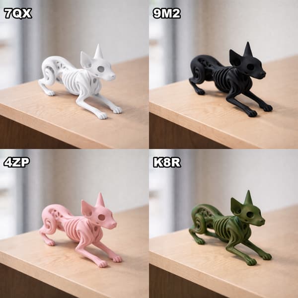 DECORATIVE SPHYNX CAT FIGURINE – OPENWORK SKELETON DESIGN, VARIOUS COLOURS