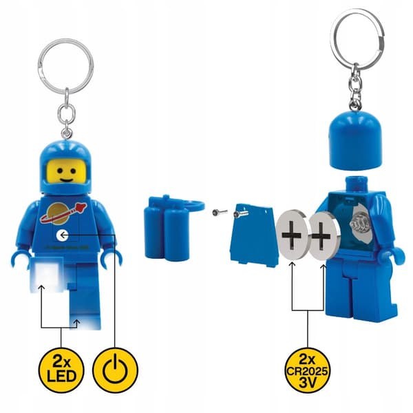 Lego Blue Astronaut Keyring with Torch