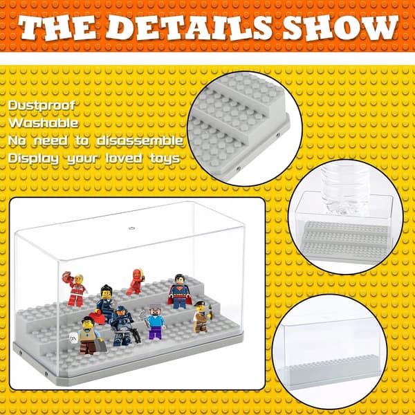 TRANSPARENT DISPLAY CASE FOR COLLECTOR’S FIGURINES – ELEGANT, THREE-TIERED