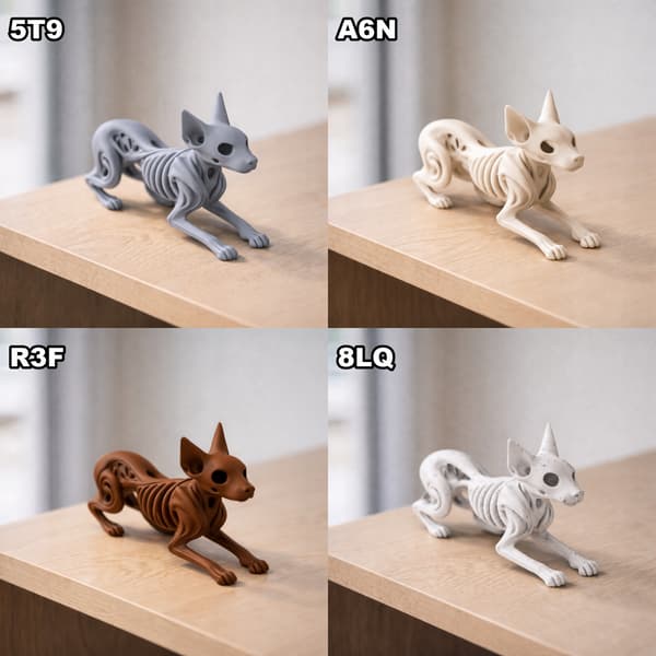 DECORATIVE SPHYNX CAT FIGURINE – OPENWORK SKELETON DESIGN, VARIOUS COLOURS