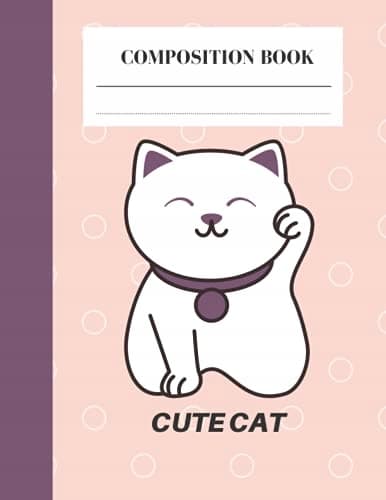 Cute cat exercise book: 8.5 × 11 in, 100 pages