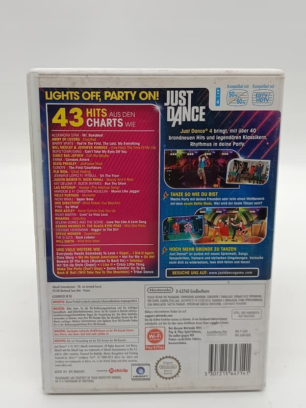 Wii JUST DANCE 4 Nintendo Wii boxed version