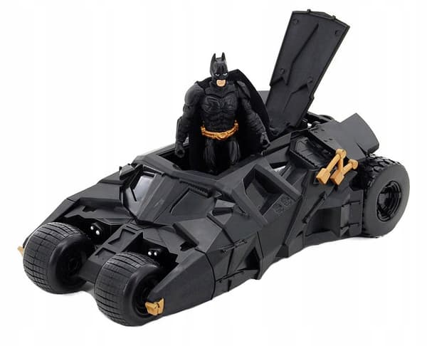 BATMAN FIGURINE + BATMOBILE CAR BY MATTEL – NEW EDITION