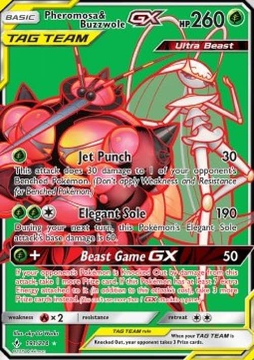 Pokemon Pheromosa & Buzzwole GX