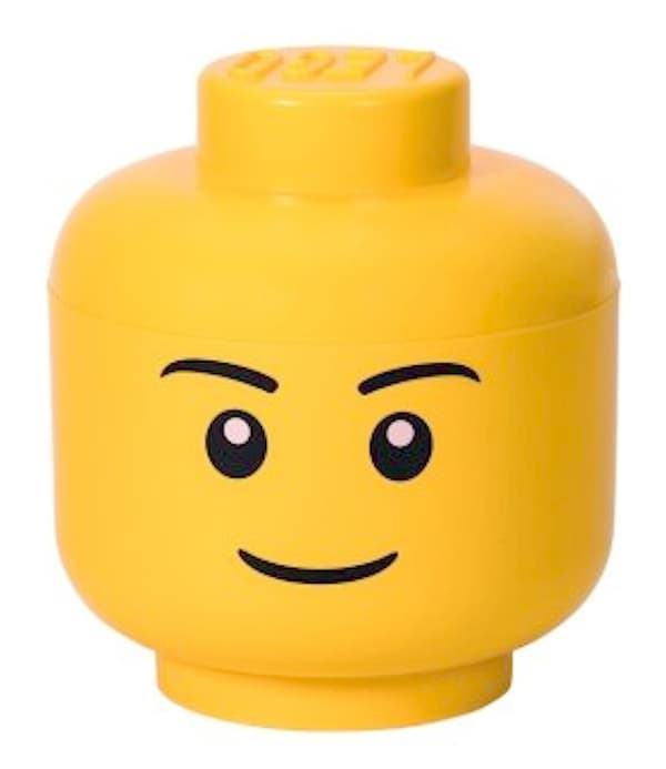LEGO BIG HEAD BOY CONTAINER, SIZE L, 27 CM, CAPACITY 8.5 L