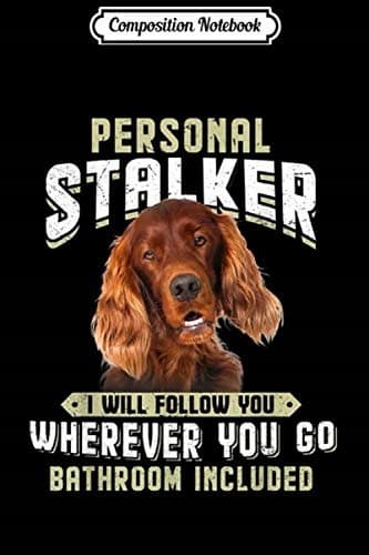 Composition Notebook: Irish Setter Personal Stalker I Will Follow You Where