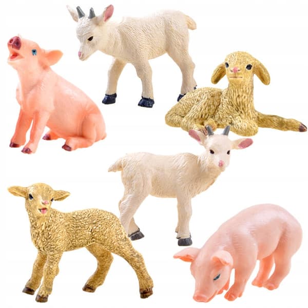 PETS: SHEEP, GOAT AND PIG FIGURINES