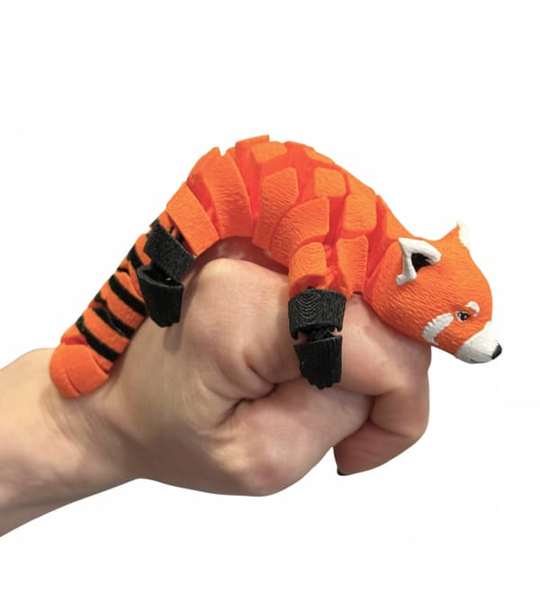Red Panda 3D – segmented, movable, flexible figurine, toy