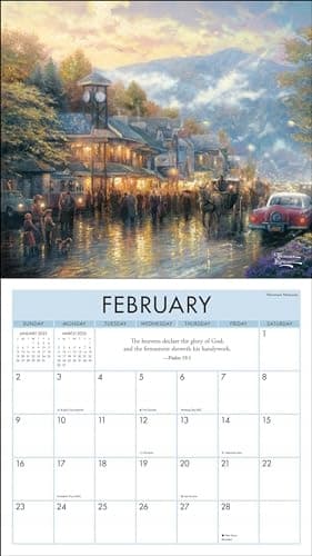 Kinkade, Thomas Thomas Kinkade Studios 2025 Deluxe Wall Calendar with Scrip