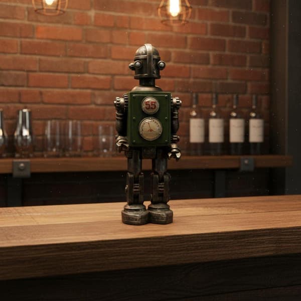 Retro collectable robot figurine – industrial robot decoration