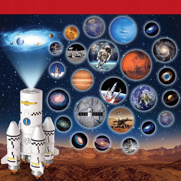 SPACE ROCKET FOR CHILDREN WITH A PROJECTOR AND SOUND EFFECTS – A GIFT