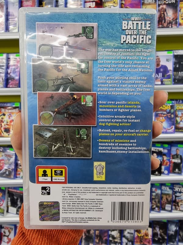 WWII BATTLE OVER THE PACIFIC PSP SET INCLUDING AN AIRCOMBAT GUIDE