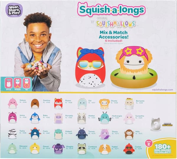 SQUISHMALLOWS Squish-A-Longs 25 Mini Figures + Accessories