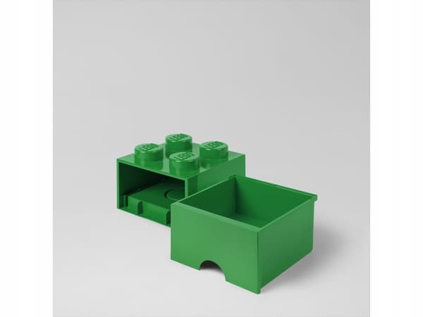 LEGO 40051734 Green 2x2 brick storage box with drawer