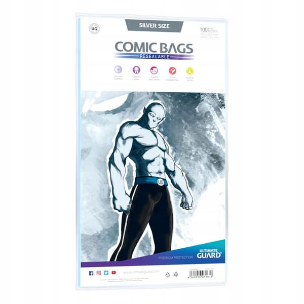 Ultimate Guard Silver Comic Book Resealable Bags (100 pcs.)
