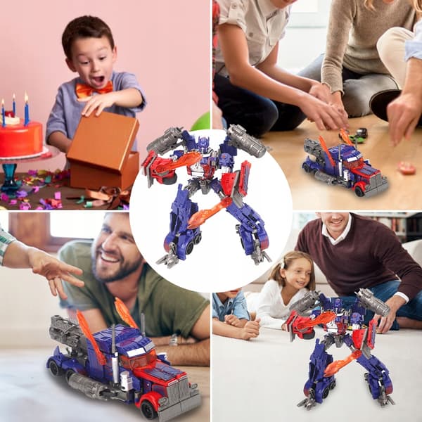 A 2-in-1 robot in a moving toy lorry for children