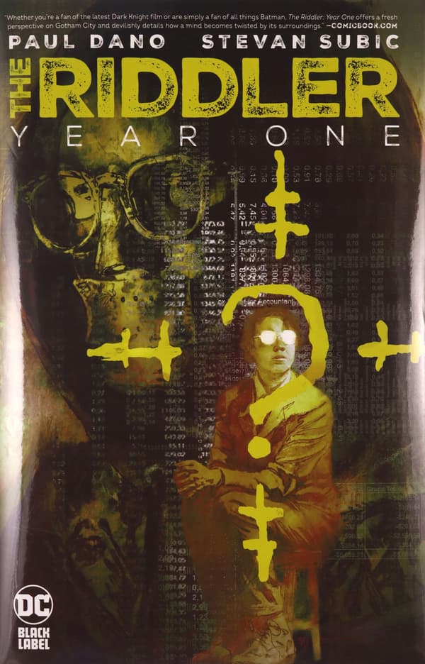 RIDDLER YEAR ONE – Paul Dano (BOOK)