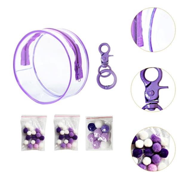 PVC Doll Display Case – Organiser for Collectables – Mini Purple Display Case