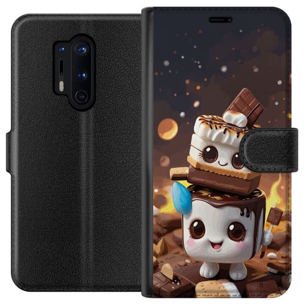 Kompatibel Tegnebogsetui til OnePlus 8 Pro Sød dessertdesign med marshmallow