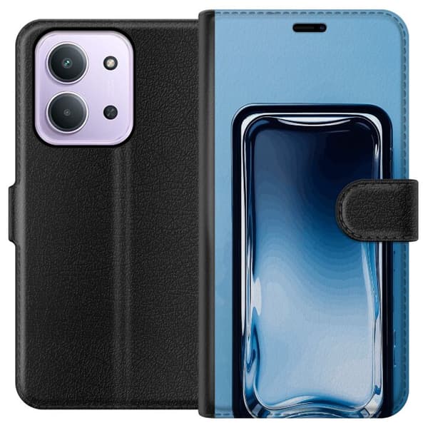 Kompatibelt Plånboksfodral till Xiaomi Redmi 15C Blå glaseffekt