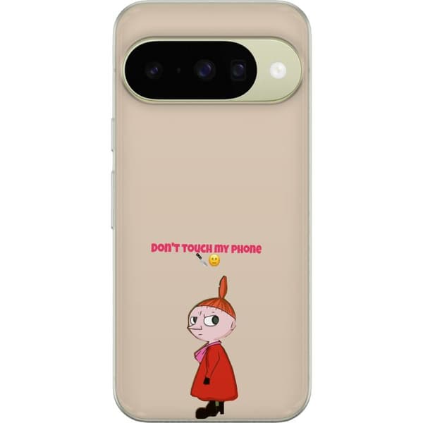 Kompatibelt Mobildeksel til Google Pixel 10 Frekt Don't Touch My Phone-motiv med tegnet figur og rosa tekst