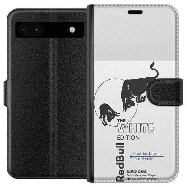 Kompatibel Tegnebogsetui til Google Pixel 6a Moderne Red Bull White Edition design