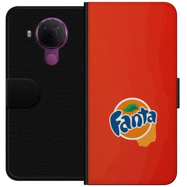 Kompatibel Tegnebogsetui til Nokia 5.4 Elegant appelsinformation design