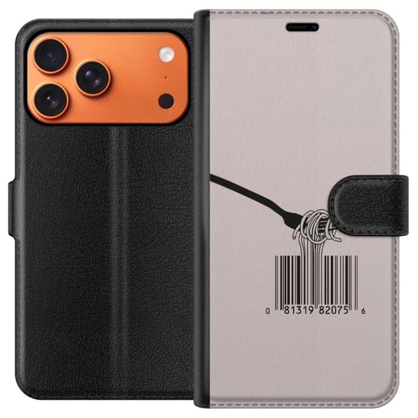 Kompatibelt Lommeboketui til Apple iPhone 17 Pro Max Spaghetti och streckkod