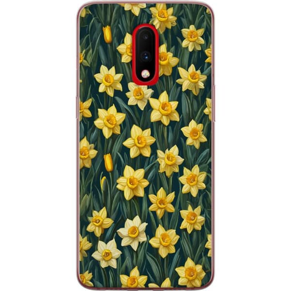 Kompatibelt Mobilskal till OnePlus 7 Gula påskliljor