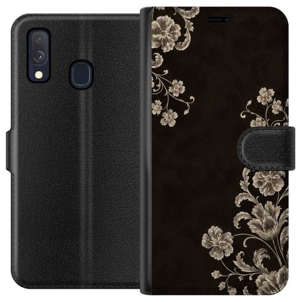 Kompatibelt Plånboksfodral till Samsung Galaxy A40 Noir Garden